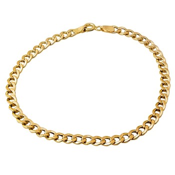 9ct gold 2g 7 ins/hollow curb Bracelet